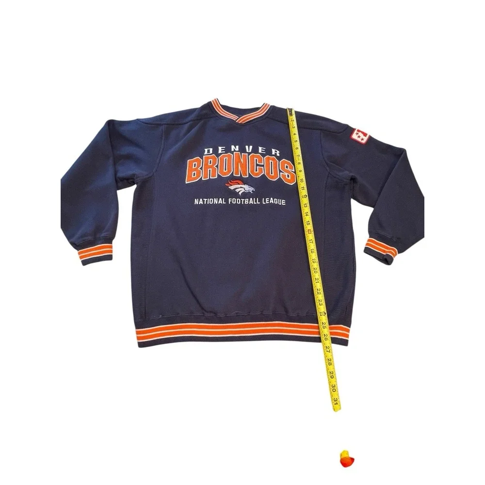 Vintage Lee Sport Denver Broncos Embroidered  Pullover Sweatshirt Mens Large NFL